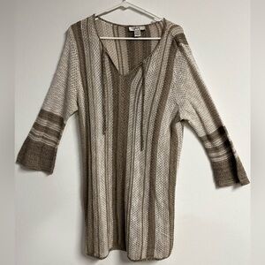 CJ Banks Striped Knit Sweater